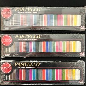 NWT - 3 Packs!!! Prang Pastello Colored Paper Chalk Set - 24 Assorted Colors
